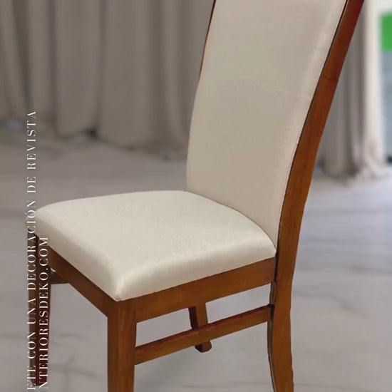 Sillas de madera San Miguel, diseñadas con elegancia y confort artesanal para cualquier comedor